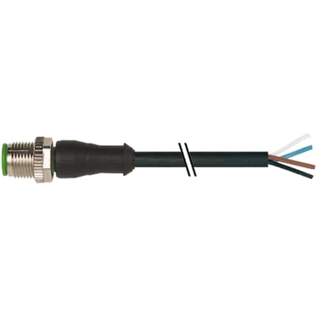 Murrelektronik M12 male 0 Degree with cable, PVC 4x0.34 bk UL/CSA 0.5m 7000-12021-6140050